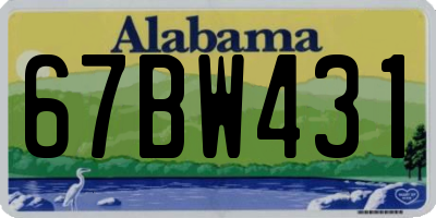 AL license plate 67BW431