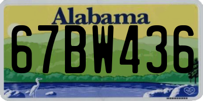 AL license plate 67BW436