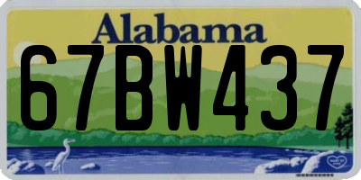 AL license plate 67BW437