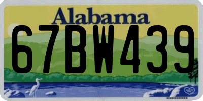 AL license plate 67BW439