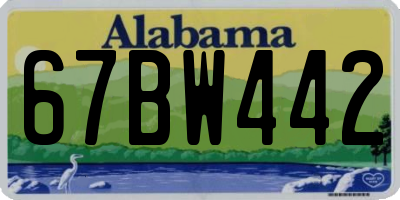 AL license plate 67BW442