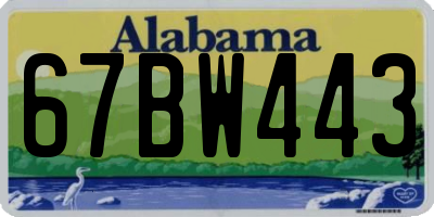 AL license plate 67BW443