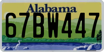 AL license plate 67BW447