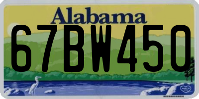 AL license plate 67BW450