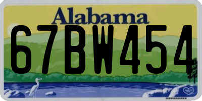 AL license plate 67BW454