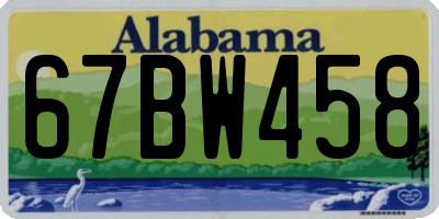 AL license plate 67BW458