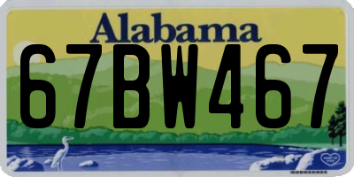 AL license plate 67BW467