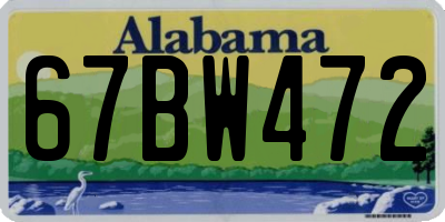 AL license plate 67BW472