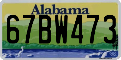 AL license plate 67BW473
