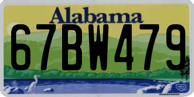 AL license plate 67BW479