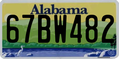 AL license plate 67BW482