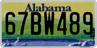 AL license plate 67BW489