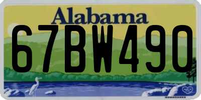 AL license plate 67BW490