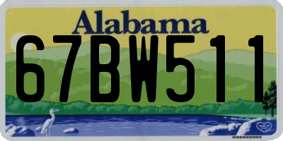 AL license plate 67BW511