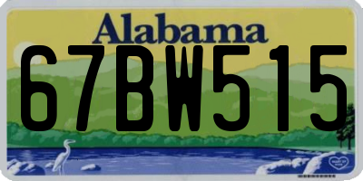 AL license plate 67BW515