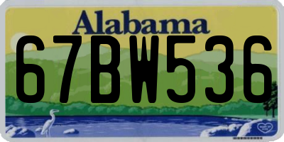 AL license plate 67BW536