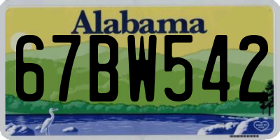 AL license plate 67BW542