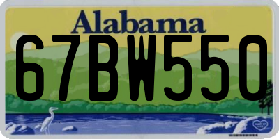 AL license plate 67BW550