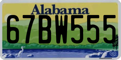 AL license plate 67BW555