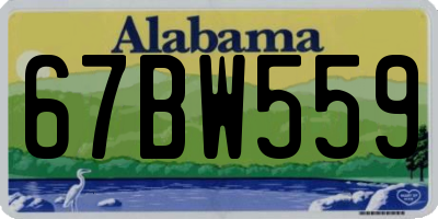 AL license plate 67BW559