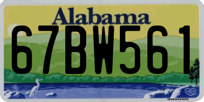 AL license plate 67BW561