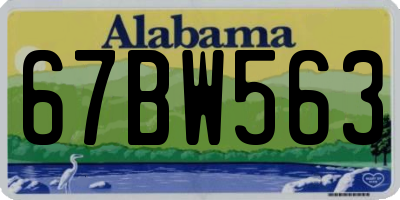 AL license plate 67BW563