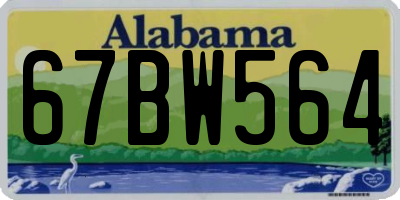 AL license plate 67BW564