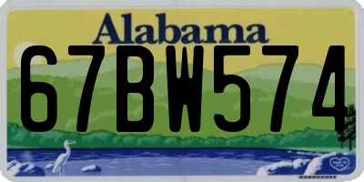 AL license plate 67BW574