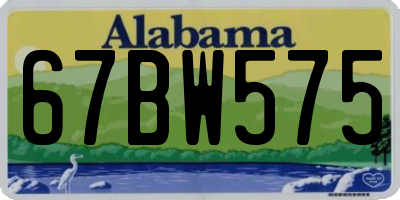 AL license plate 67BW575