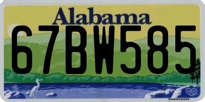 AL license plate 67BW585