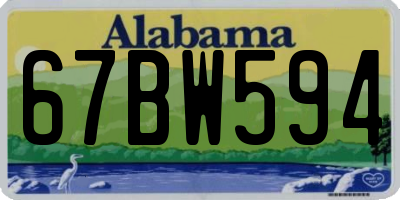AL license plate 67BW594