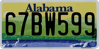 AL license plate 67BW599