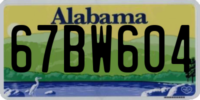 AL license plate 67BW604