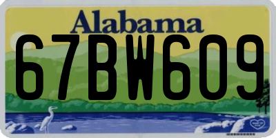 AL license plate 67BW609