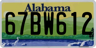 AL license plate 67BW612