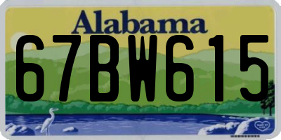 AL license plate 67BW615