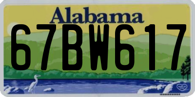 AL license plate 67BW617