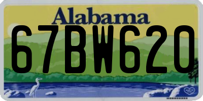 AL license plate 67BW620