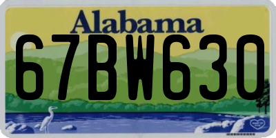 AL license plate 67BW630