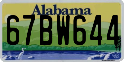 AL license plate 67BW644
