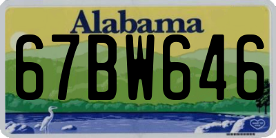 AL license plate 67BW646