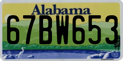 AL license plate 67BW653