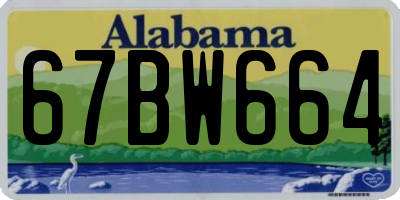 AL license plate 67BW664