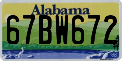 AL license plate 67BW672