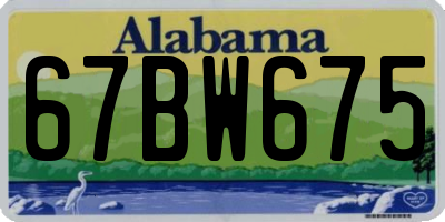 AL license plate 67BW675