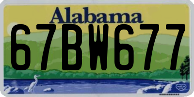 AL license plate 67BW677