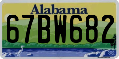 AL license plate 67BW682