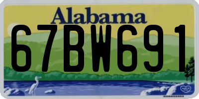 AL license plate 67BW691