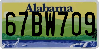 AL license plate 67BW709