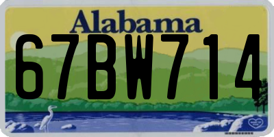AL license plate 67BW714